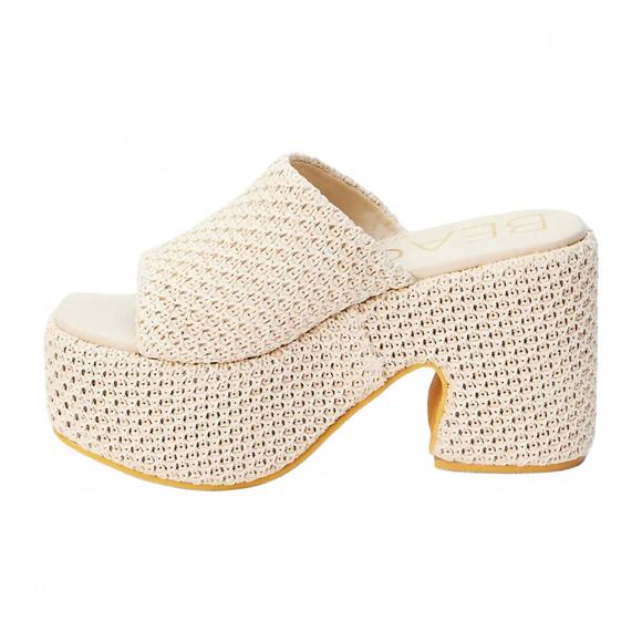 NEW MATISSE women's como platform heel in ivory raffa - Picture 2 of 5